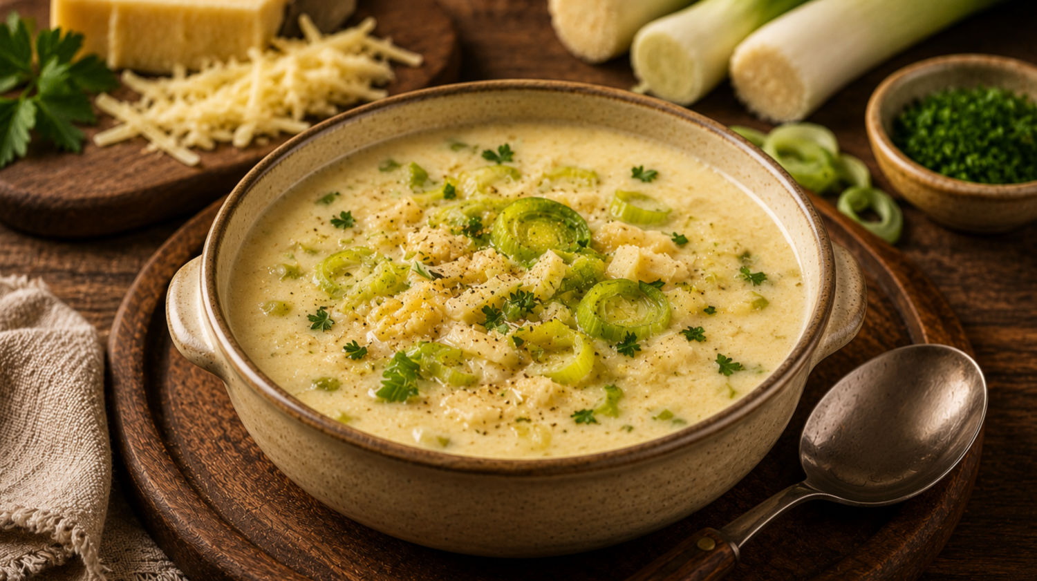 Feine Käse-Lauch-Suppe