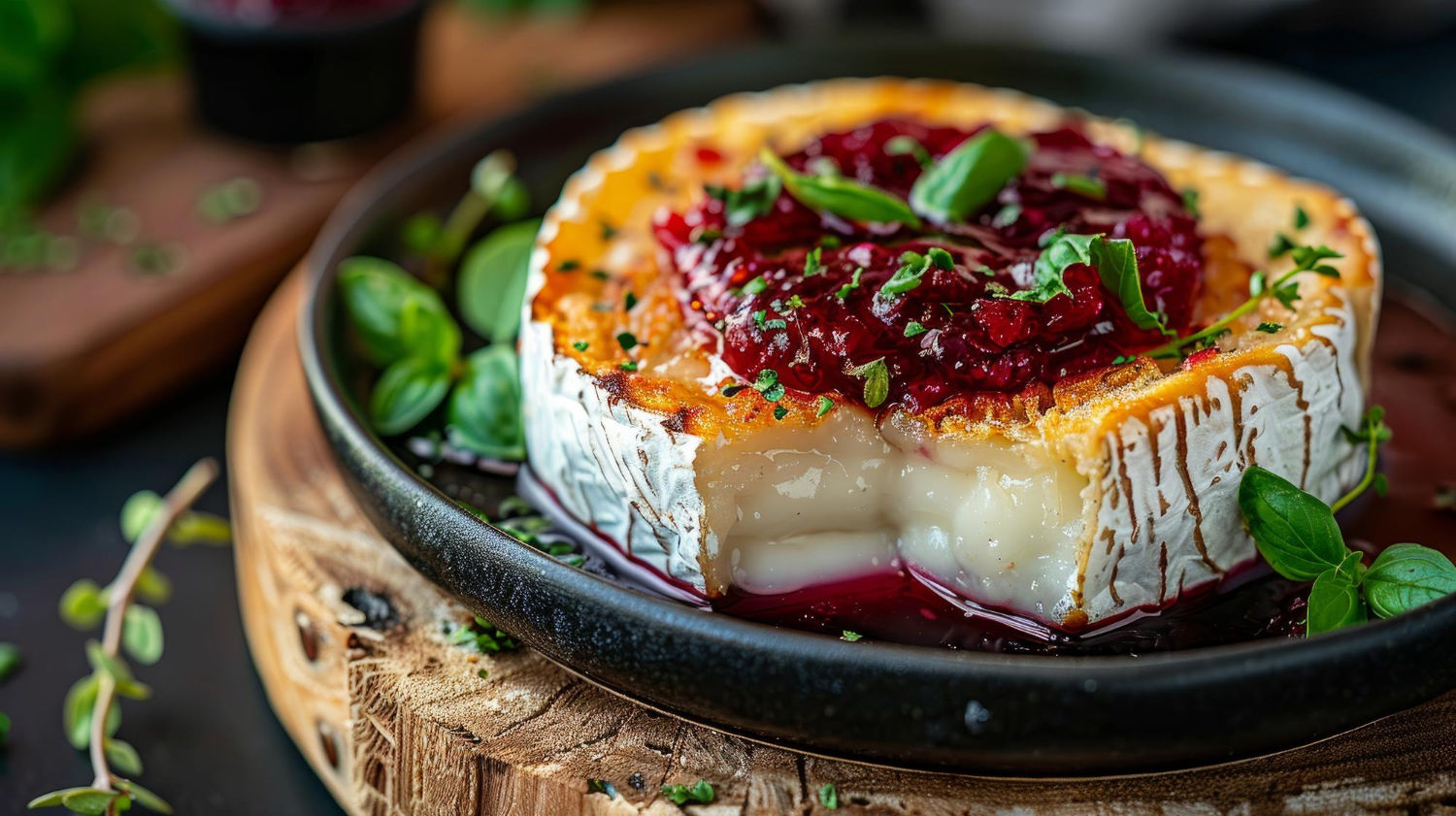 Gebackener Camembert im Mandelmantel