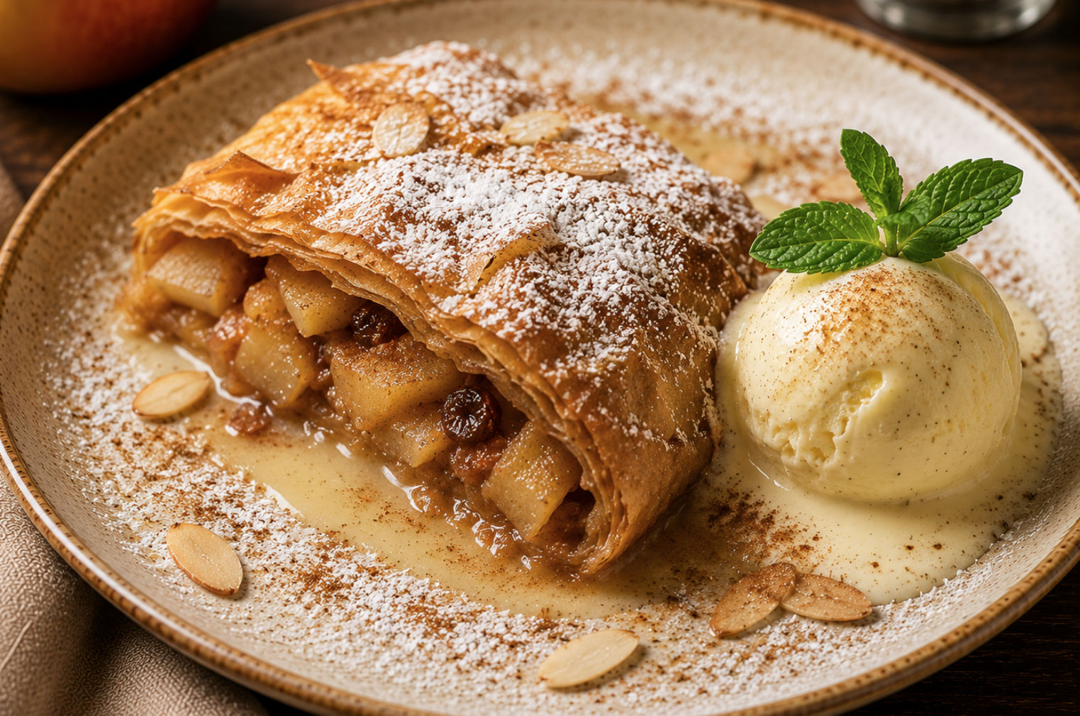 Warmer Apfelstrudel